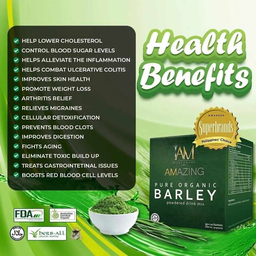 Amazing Pure Organic Barley from Australia 3 Boxes
