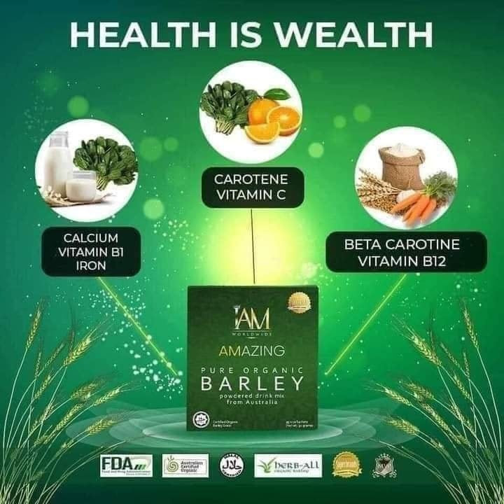 Amazing Pure Organic Barley from Australia 3 Boxes