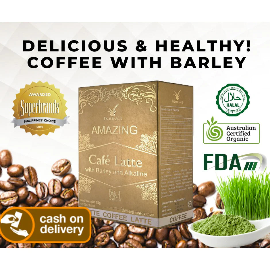 Amazing Cafe Latte with Barley and Alkaline